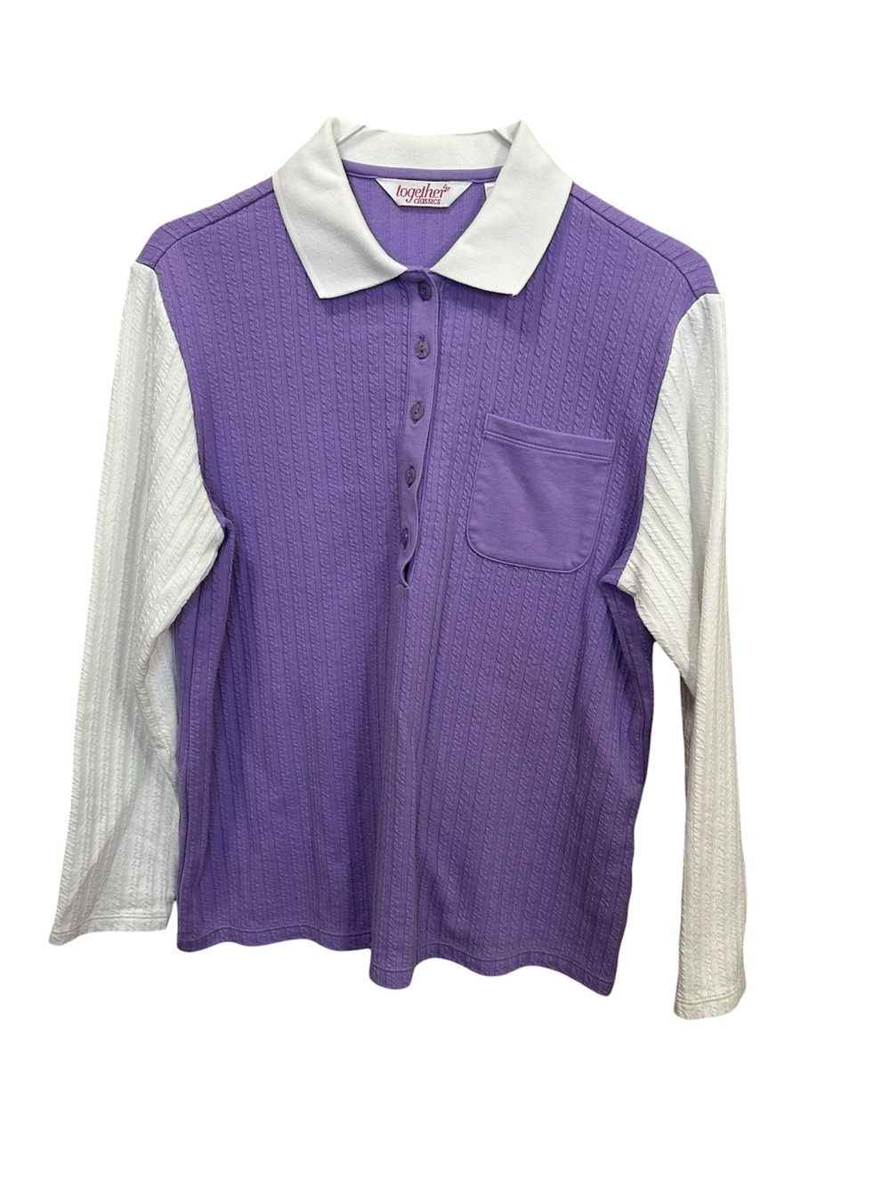 Together Classics Purple And White Shirt
Medium